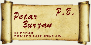 Petar Burzan vizit kartica
